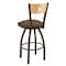 Holland Bar Stool Co 25" Swivel Counter Stool, Bronze Finish, Nat Back, Graph Cork Seat 83025BZNatMplB017 - alternate 4